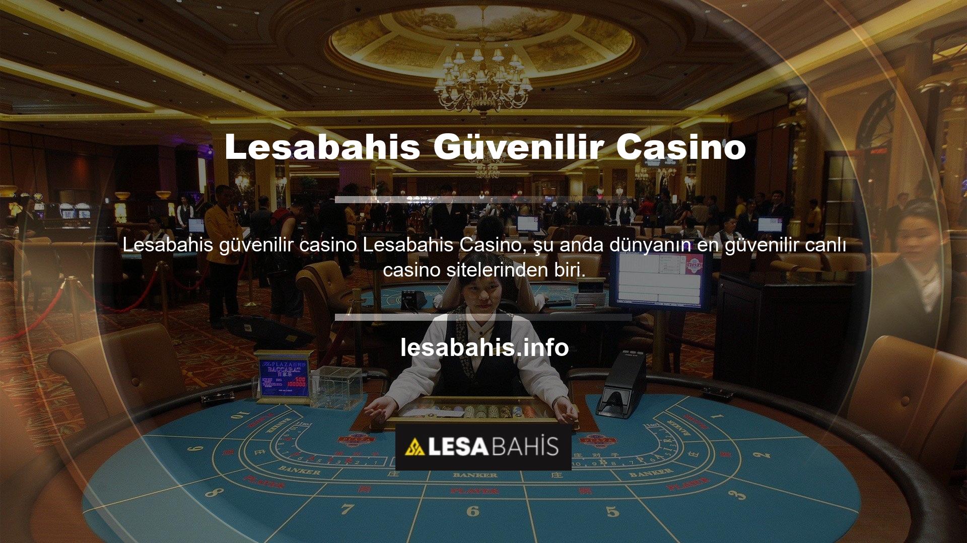 Lesabahis Casino'da çok sayıda oyun seçeneği mevcut: Poker, Rulet, Çarkıfelek, Lightning Roulette, Blackjack Lesabahis Casino, size çok geniş bir oyun yelpazesi sunuyor